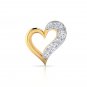 0.125 Carat Round Diamond Pave Setting Designer Heart earring White gold 14Karat