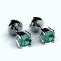 0.25Ct Round Shape Semi precious Tourmaline Stud Earrings in 925 Sterling Silver