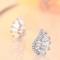 1.00 Carat Baguette Shape Diamond Stud Earring 18k White Gold