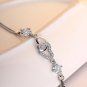 3.50 carat Diamond bracelet with inter Locking heart and 18 karat white gold
