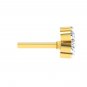 0.054 Carat Round Diamond Prong Setting Designer nose ping with 0.300 gram 18kt