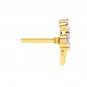0.054 Ct Round Diamond Pave Setting Designer nose pin with 0.300 gram 18kt