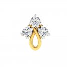 0.054  Ct Round Diamond Pave Setting Designer nose pin with 0.300 gram 14kt