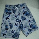 Mens Shorts Size M - Hawaiian Print Light Weight Drawstring Swim Shorts + Pocket Mens Shorts Size M - Hawaiian Print Light Weight Drawstring Swim Shorts + Pocket