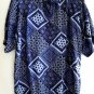Ladies Shirt Size M - Casual Relaxed Fit Blue Print S/S Shirt by EXPRESS - EUC