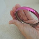 Bangle Bracelet Bright Purple Costume Jewelry - Shiny Metal Bangle Vintage 1970s Bangle Bracelet Bright Purple Costume Jewelry - Shiny Metal Bangle Vintage 1970s
