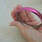 Bangle Bracelet Bright Purple Costume Jewelry - Shiny Metal Bangle Vintage 1970s