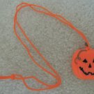 Halloween Pumpkin Necklace - 2 Jack O Lantern Pendants on String - NEW Halloween Pumpkin Necklace - 2 Jack O Lantern Pendants on String - NEW