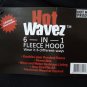 Fleece Hooded Scarf One Size Black Gray Reversible - Wind Water Resistant - NWT