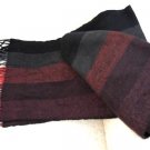 Cashmere Scarf Winter Muffler Neck Warmer - Black Red Gray Pattern 67 X 11 - EUC Cashmere Scarf Winter Muffler Neck Warmer - Black Red Gray Pattern 67 X 11 - EUC