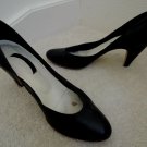 Ladies Shoes Size 8 1/2 M Black Leather 3 " High Heels $65 Value EUC Ladies Shoes Size 8 1/2 M Black Leather 3 " High Heels $65 Value EUC