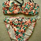 Ladies Bikini Swimsuit Size M Adjustable 2 Pc Artsy Pink Print $130 Value - NWT