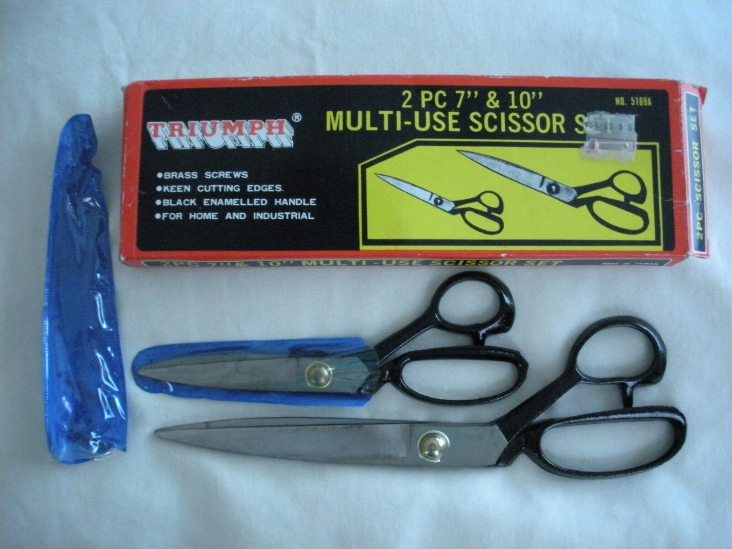 Scissor Set Keen Cutting Edge Scissors by Triumph - Multi Use 7 Inch + 10 Inch