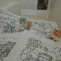 Coloring Pages Garden Theme Line Art + 4 Colored Sample Pages + 2 Pkg Crayons