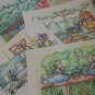 Coloring Pages Garden Theme Line Art + 4 Colored Sample Pages + 2 Pkg Crayons