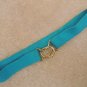 Ladies Belt Size S Turquoise Stretch Belt Brass Metal Buckle Closure $25 Value