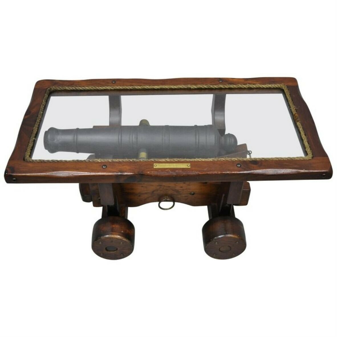 U.S.S. Constitution Cannon Coffee Table Naval Cannon Replica Vtg 70s Collectible