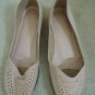 Ladies Shoes Size 7 1/2 M Light Pink Leather Slip On Flats $68 Value by FLINGS