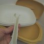Tupperware Serving Dish Slotted Vegetable Platter - Straining Server + Lid - VTG