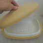 Tupperware Serving Dish Slotted Vegetable Platter - Straining Server + Lid - VTG