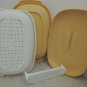 Tupperware Serving Dish Slotted Vegetable Platter - Straining Server + Lid - VTG