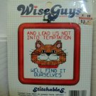 Wise Guys Stitchables Cross Stitch Kit #7701 "And Lead Us Not Into Temptation" Wise Guys Stitchables Cross Stitch Kit #7701 "And Lead Us Not Into Temptation"