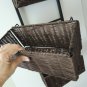 Wicker Shelf Unit Over The Door Wrought Iron + Rattan Baskets $150 Value NEW