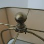 Asian Tea Tin Lamp Neutral Shade Vtg Chinese Tea Caddy Lamp Gold + Red on Black