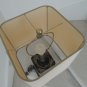 Asian Tea Tin Lamp Neutral Shade Vtg Chinese Tea Caddy Lamp Gold + Red on Black