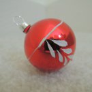 Christmas Ornament - Shiny Red White Hollow Plastic Ball Ornament - Vtg 60s Christmas Ornament - Shiny Red White Hollow Plastic Ball Ornament - Vtg 60s