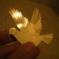 Dove Ornament Gold Metallic Cut Out Die Cut Partridge Christmas Ornament Vtg 70s