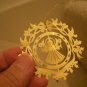 Angel Ornament Gold Metallic Cut Out Die Cut Christmas Ornament Vtg 70s