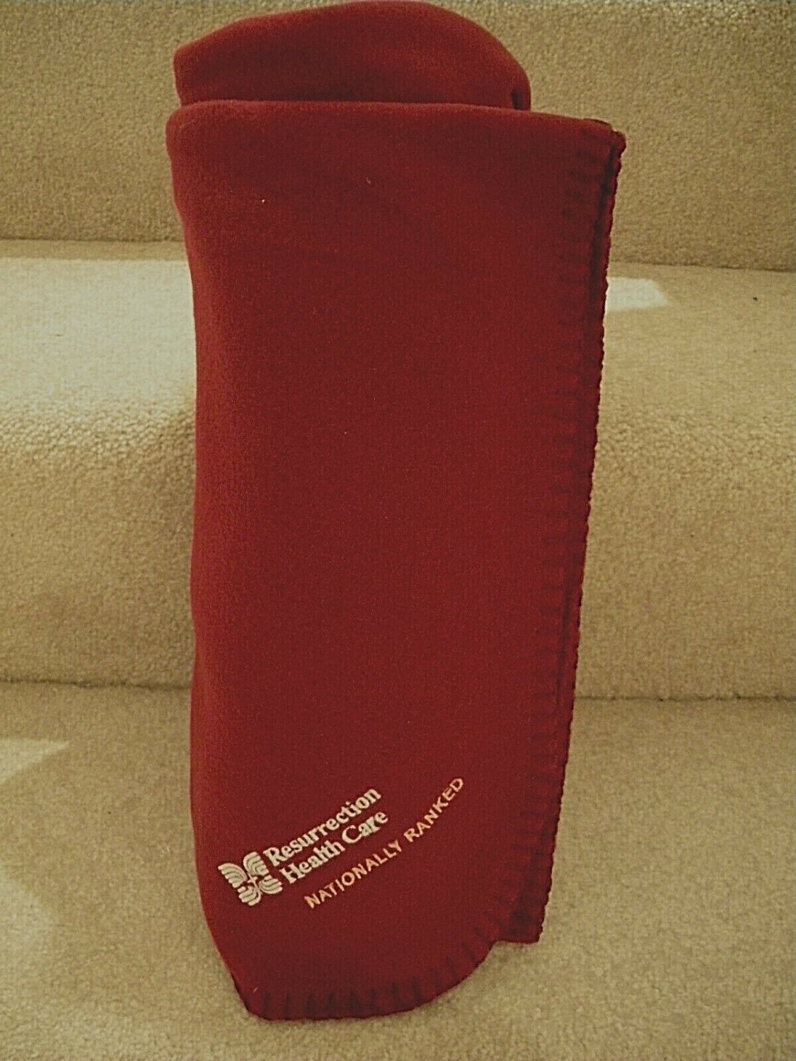 Fleece Throw Blanket 50 X 60 Deep Red 100% Polyester Promo Item - NEW