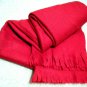 Winter Scarf Neck Warmer Muffler - Red Wool Rayon Acrylic - 52 X 13 - NWOT