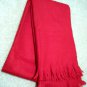 Winter Scarf Neck Warmer Muffler - Red Wool Rayon Acrylic - 52 X 13 - NWOT