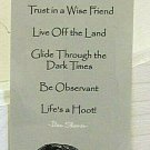 Bookmark "Advice from an OWL" Laminated Book Marker by Ilan Shamir NWT Bookmark "Advice from an OWL" Laminated Book Marker by Ilan Shamir NWT
