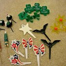 Cupcake Toppers Assorted Holiday All Occasion Cake Toppers Lot of 22 + Container Cupcake Toppers Assorted Holiday All Occasion Cake Toppers Lot of 22 + Container