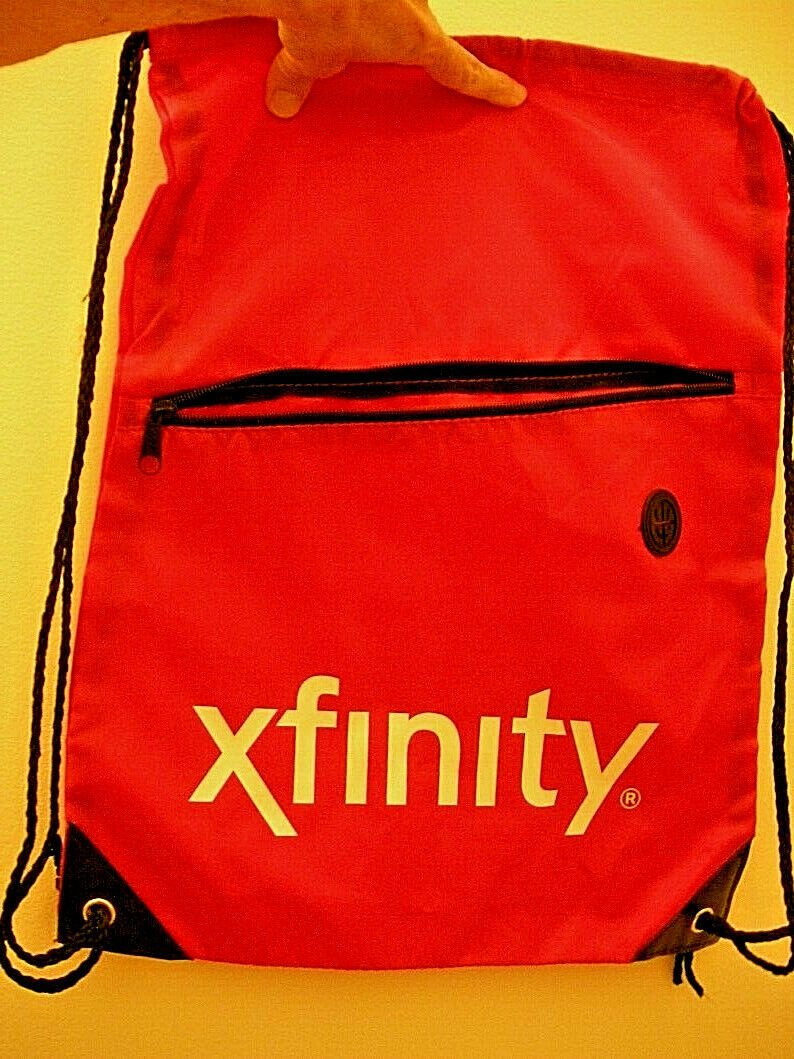 Cinch Bag Red Drawstring Backpack Carryall Sack Xfinity Promo NEW
