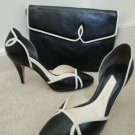 Ladies Shoes Size 8 1/2 M B/W 3 1/2 " Heels + Shoulder Bag by CONNIE $175 Value Ladies Shoes Size 8 1/2 M B/W 3 1/2 " Heels + Shoulder Bag by CONNIE $175 Value