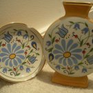 Vase + Matching Plate 14K Gold Trim Painted Ceramic Set from Poland - $120 Value Vase + Matching Plate 14K Gold Trim Painted Ceramic Set from Poland - $120 Value