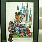 " Day At Disneyland " Ferdie Pacheco Framed Litho Art Print - Custom Framed
