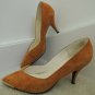 Ladies Shoes Size 8 M Gold / Desert Tan Suede 3 1/2" Heel Pumps $110 Value
