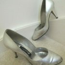 Ladies Shoes Size 8 B Silver Leather 3 1/2 " Heel Pumps $80 Value by NOTORIOUS Ladies Shoes Size 8 B Silver Leather 3 1/2 " Heel Pumps $80 Value by NOTORIOUS