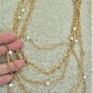 Necklace 5 Strand Gold/Pearl Layered Chain by Sumthing Special $60 Value Vtg 70s Necklace 5 Strand Gold/Pearl Layered Chain by Sumthing Special $60 Value Vtg 70s