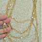Necklace 5 Strand Gold/Pearl Layered Chain by Sumthing Special $60 Value Vtg 70s