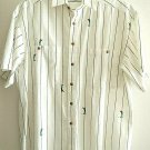 Adult Shirt Size L Button Front S/S Camp Shirt Golfer + Stripe Design $48 Value Adult Shirt Size L Button Front S/S Camp Shirt Golfer + Stripe Design $48 Value