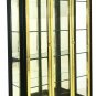 Display Cabinet by Henredon -Black Lacquer + Brass + Glass Lighted China Cabinet