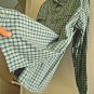 Mens Shirt Size XL Roll Tab Sleeve Gray + Blue Plaid L.L. Bean $60 Value
