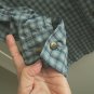 Mens Shirt Size XL Roll Tab Sleeve Gray + Blue Plaid L.L. Bean $60 Value