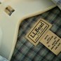 Mens Shirt Size XL Roll Tab Sleeve Gray + Blue Plaid L.L. Bean $60 Value
